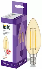 Лампа свеча IEK LED C35 7Вт 230В 2700К E14