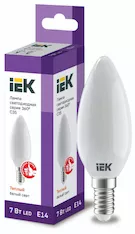 Лампа свеча IEK LED C35 7Вт 230В 3000К E14