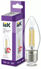 Лампа свеча IEK LED C35 7Вт 230В 3000К E27