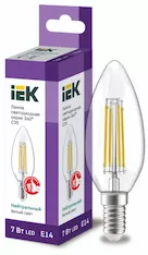 Лампа свеча IEK LED C35 7Вт 230В 4000К E14