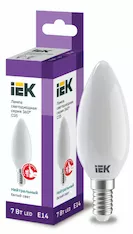 Лампа свеча IEK LED C35 7Вт 230В 4000К E14