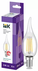 Лампа IEK LED CВ35 5Вт 230В 4000К E14