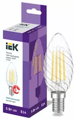 Лампа свеча IEK LED CT35 5Вт 230В 4000К E14