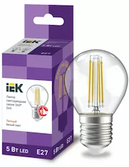 Лампа шар IEK LED G45 5Вт 230В 3000К E27