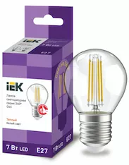 Лампа шар IEK LED G45 7Вт 230В 3000К E27