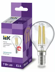 Лампа шар IEK LED G45 7Вт 230В 4000К E14