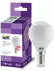 Лампа шар IEK LED G45 7Вт 230В 4000К E14
