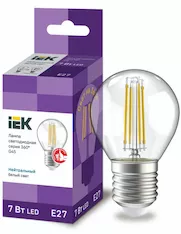 Лампа шар IEK LED G45 7Вт 230В 4000К E27