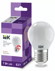 Лампа шар IEK LED G45 7Вт 230В 4000К E27