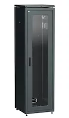 Шкаф сетевой LINEA N 19" 42U 600х800мм стек. пер. дв. чер. ITK LN05-42U68-G