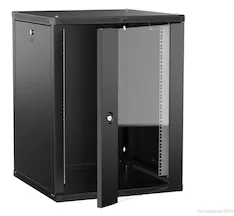 Шкаф настенный 15U 600х600мм дверь стекло черный 2.0 ITK LINEA W LWR5-15U66-GF-2