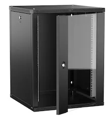 Шкаф настенный 15U 600х600мм дверь стекло черный 2.0 ITK LINEA W LWR5-15U66-GF-2