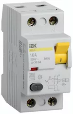 Выключатель дифференциальный IEK ВД1-63 2Р 16А 30мА MDV10-2-016-030