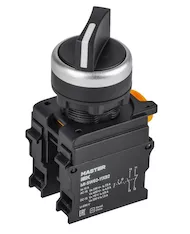Переключатель длин. ручка 2 полож. 1NO+1NC чёрный MASTER IEK MI-SW60-11XB2-3-25-2-K02