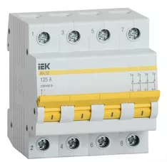 KARAT Выключатель нагрузки (мини-рубильник) ВН-32 4P 125А IEK MNV10-4-125