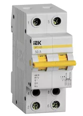 Выключатель-разъединитель трехпозиционный ВРТ-63 2P 50А IEK MPR10-2-050