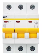 Автоматический выключатель IEK ВА47-29 3P D MVA20-3-016-D