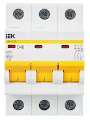 Автоматический выключатель IEK ВА47-29 3P D MVA20-3-040-D