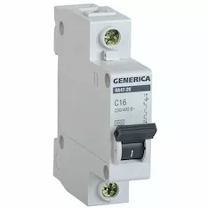 Автоматический выключатель GENERICA ВА47-29 1Р 16А 4,5кА С MVA25-1-016-C