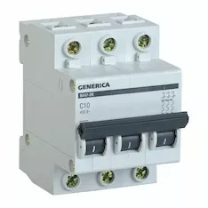 Автоматический выключатель GENERICA ВА47-29 3Р 10А 4,5кА С MVA25-3-010-C