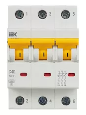 Автоматический выключатель IEK ВА47-60M 3P C MVA31-3-040-C