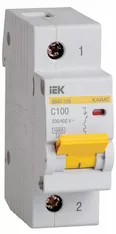 Выключатель автоматический IEK ВА47-100 1P C 100А 10кА
