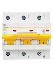 Автоматический выключатель IEK ВА47-100 3P D MVA40-3-040-D