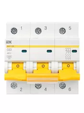 Автоматический выключатель IEK ВА47-100 3P C MVA40-3-063-C