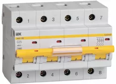Автоматический выключатель IEK ВА47-100 4P C 25А 10кА