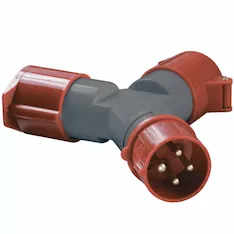 Адаптер двухлучевой IEK ССИ-1012-214 16А-6ч 380В 3P+PE IP44