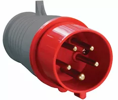 Вилка перенос. IEK ССИ-015 16А-6ч 380В 3P+PE+N IP44
