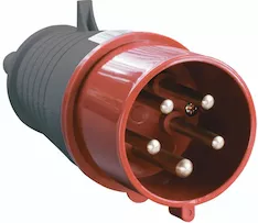 Вилка перенос. IEK ССИ-025 32А-6ч 380В 3P+PE+N IP44