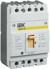 Автоматический выключатель IEK ВА44 33 3Р 100А 15кА