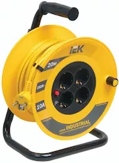 Катушка IEK УК20 4 места 2P+PE/20м 3х1,0мм2 Industrial