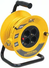 Катушка IEK УК20 2P+PE/20м 3х1,5мм2 Industrial