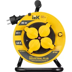 Катушка IEK УК30 2P+PE/30м 3х1,5мм2 IP44 INDUSTRIAL PLUS WKP15-16-04-30-44