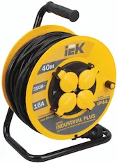 Катушка IEK УК40 2P+PE/40м 3х1,5мм2 IP44 Industrial plus