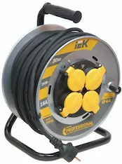 Катушка IEK УК30 2P+PE/30м КГ 3х2,5мм2 IP44 Professional