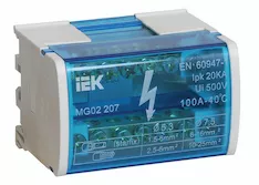 Шины на DIN-рейку в корпусе кросс-модуль IEK ШНК 2х7 LPEN YND10-2-07-100