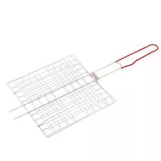 Решетка-гриль 230 x 230 мм, хромированная, PVC рукоятка Sparta 69635