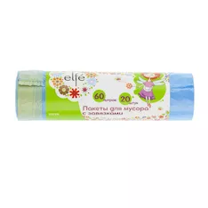 Пакеты для мусора с завязками Elfe 92720