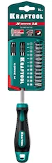 KRAFTOOL X-Drive-14, 14 предм., отвертка-битодержатель (25814)