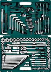KRAFTOOL EXTREM-142, 142 предм., (1/2″+3/8″+1/4″), универсальный набор инструмента (27889-H142)