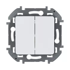 Выключатель двухклавишный Legrand Inspiria 673620 10 AX 250 В белый
