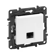Информационная розетка одинарная Niloe Step RJ45 Кат.5e UTP Белый new