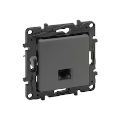 Информационная розетка одинарная Niloe Step RJ45 Кат.6 UTP Алюминий