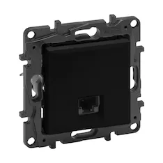 Информационная розетка одинарная Niloe Step RJ45 Кат.6 UTP Чёрный