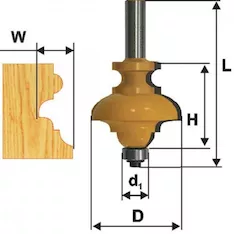 Фреза фасадная фигурная Makita D-11748