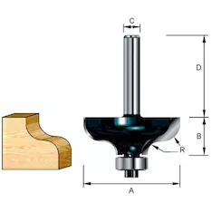 Фреза кромочная фасонная Makita D-11564