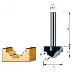Фреза пазовая фасонная Makita D-11069
